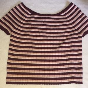 Striped maroon top